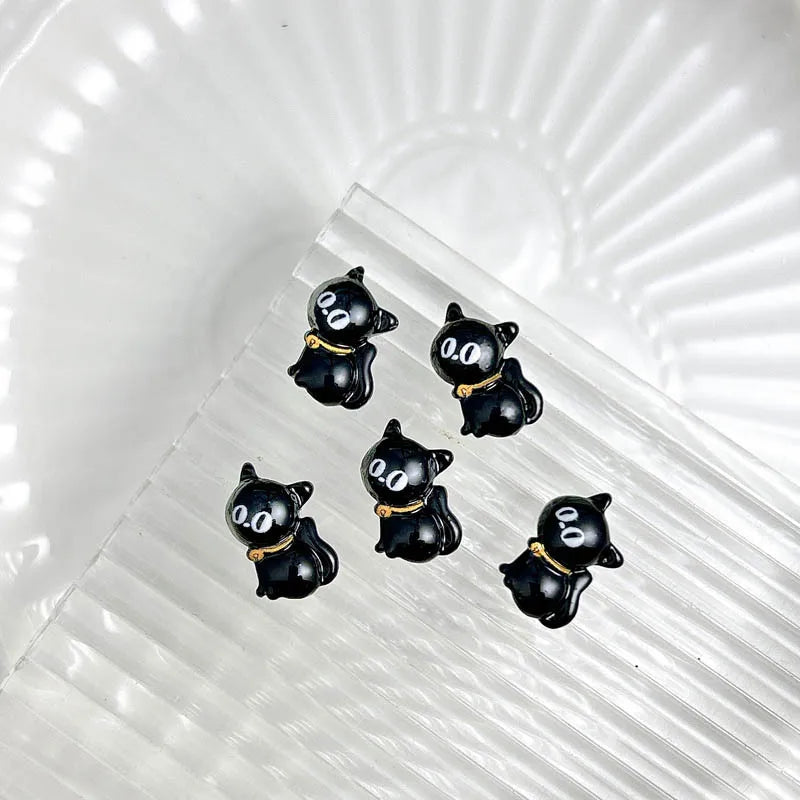 20PCS Cartoon Halloween Series Nail Art Decorations Creative Cute Ghost Bat Pumpkin Monster Nail Charms for DIY Nails Designs