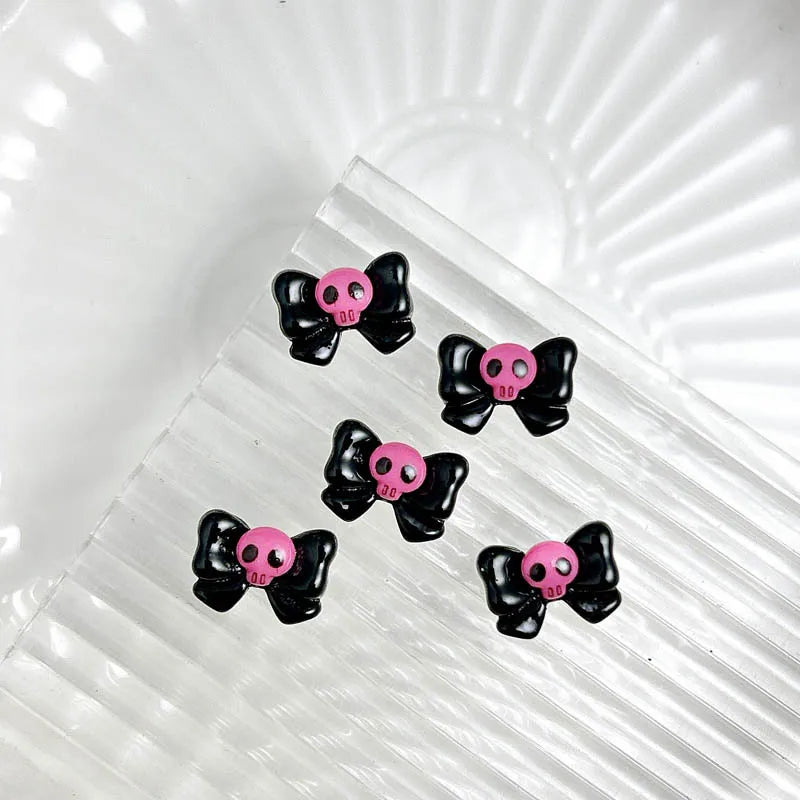 20PCS Cartoon Halloween Series Nail Art Decorations Creative Cute Ghost Bat Pumpkin Monster Nail Charms for DIY Nails Designs