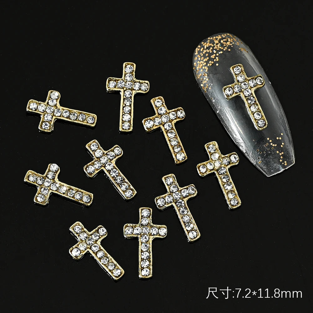 10Pcs Halloween Fake Weapon with Blood Nail Charms Bloody Horror Metal Nail Art Decorations Manicure Accessories Punk Jewelry *&