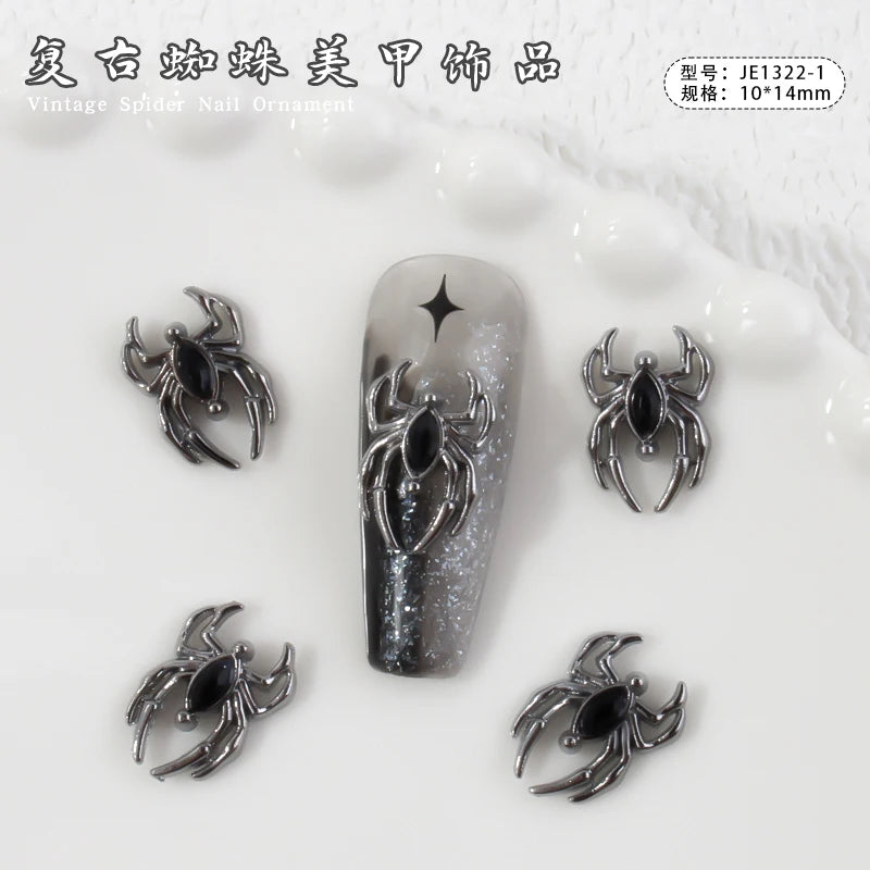 10Pcs Halloween Fake Weapon with Blood Nail Charms Bloody Horror Metal Nail Art Decorations Manicure Accessories Punk Jewelry *&