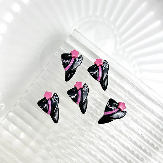20PCS Cartoon Halloween Series Nail Art Decorations Creative Cute Ghost Bat Pumpkin Monster Nail Charms for DIY Nails Designs